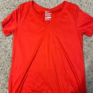 Nike Red Short Sleeve Crew Neck Tee